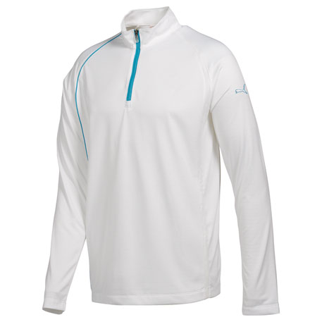 PUMA GOLF 1/4 ZIP LS POLO CRESTING 
