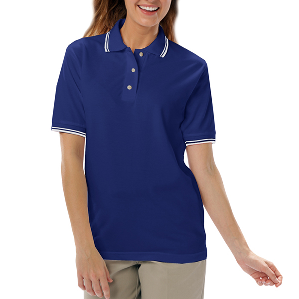 Ladies Tipped Pique Polo