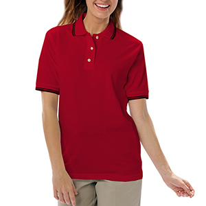 Ladies Tipped Pique Polo