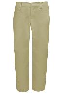 Girls mid-rise plain front slacks with tapered leg - 7506R