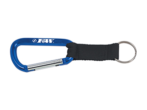 8mm Carabiner with Black Strap. FLW40BLUE